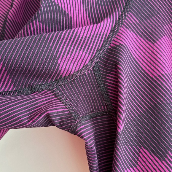 Old Navy Active Purple and Black Stripe Leggings, Size Large - Picture 7 of 13